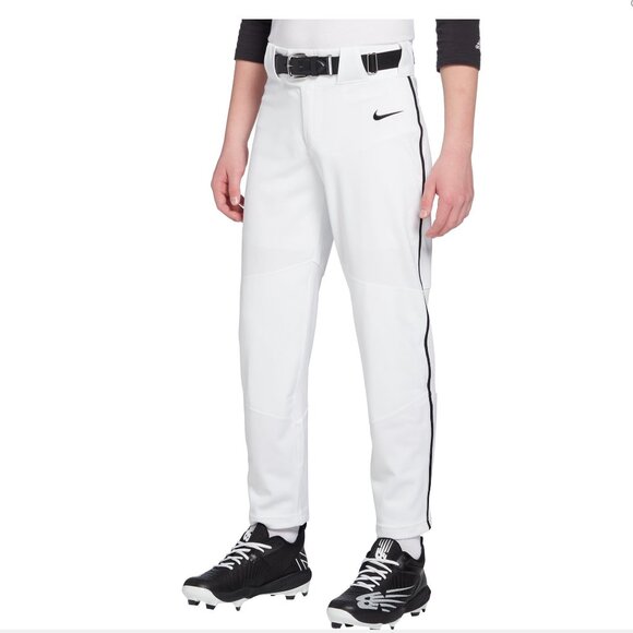 ⚾ Nike Boys’ Vapor Select Piped Baseball Pants - White/Black - Size Medium 🖤🤍 - Picture 1 of 8